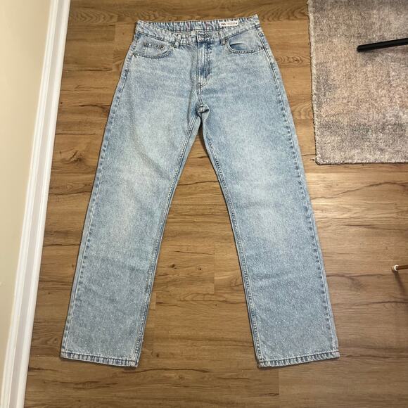 ZARA Women’s Raindrop Jeans Blue High Rise Straight Leg Denim Pants Size 8 - Picture 11 of 12